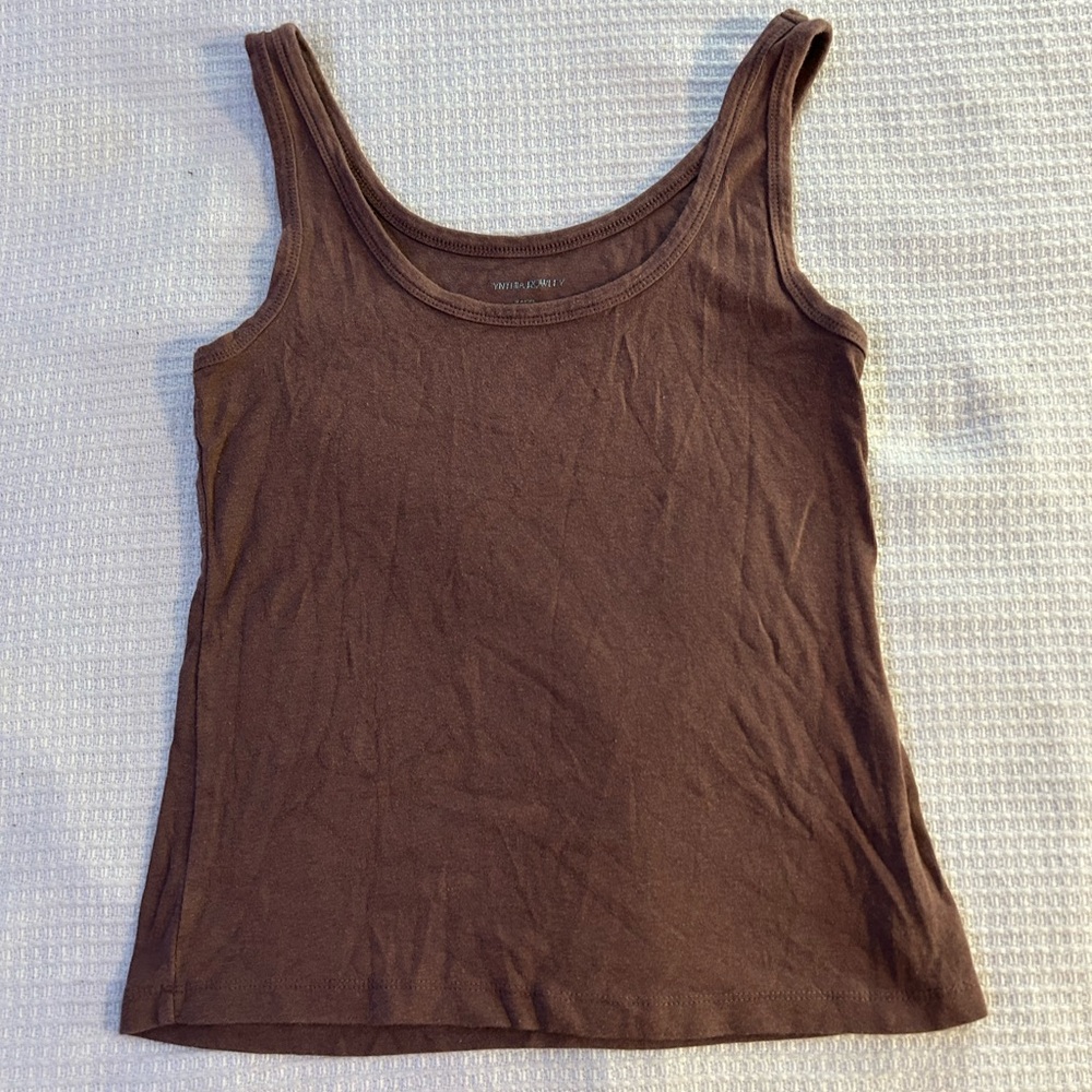 Brown Basic Tank Top